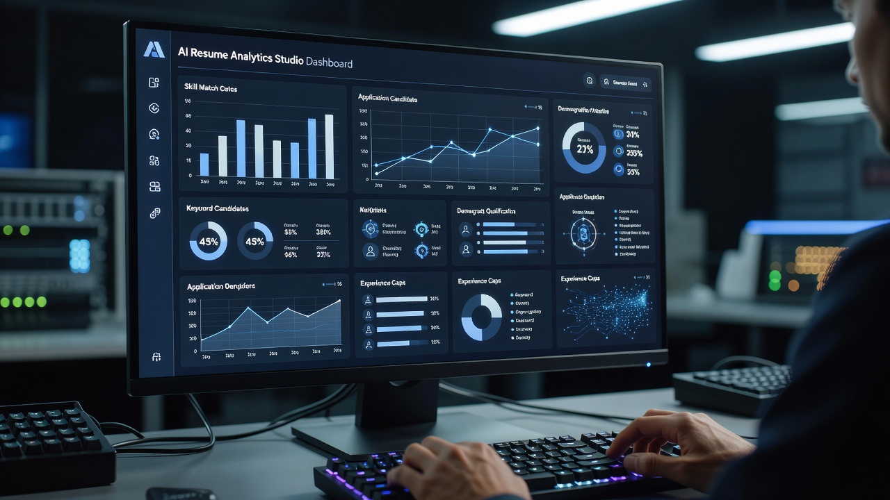 AI Resume Analytics Studio Dashboard Interface